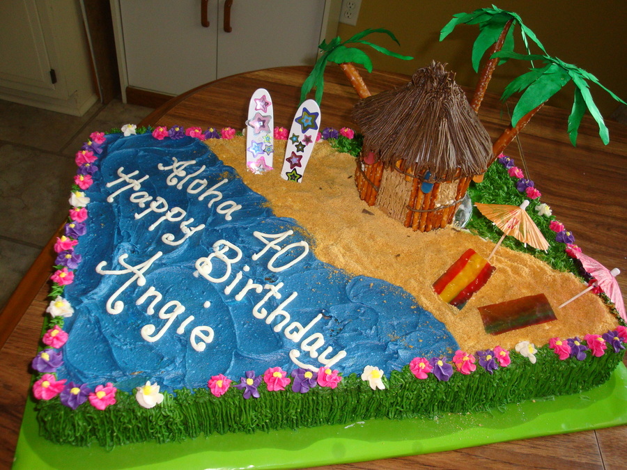 Hawaiian Themed Birthday Cake Designs Hawaiian Themed Birthday Cake Designs