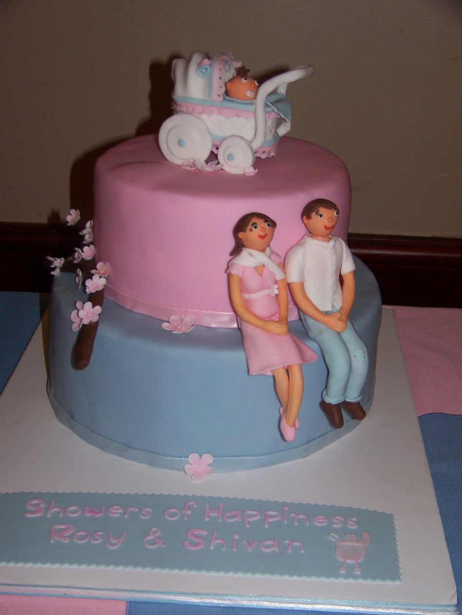 Baby Carriage Baby Shower Cake - CakeCentral.com