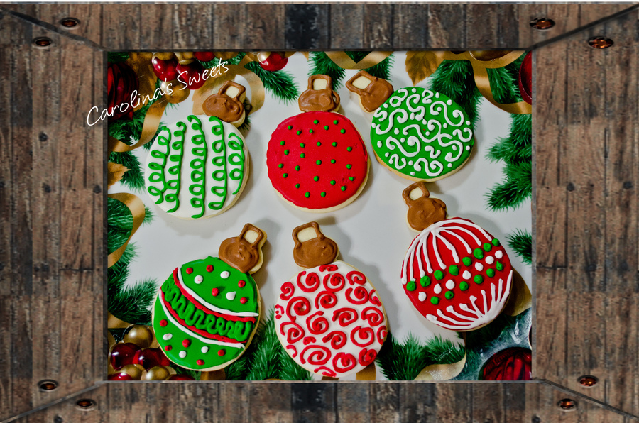 Ornament Sugar Cookies Covered In Royal Icing Thanks For Looking