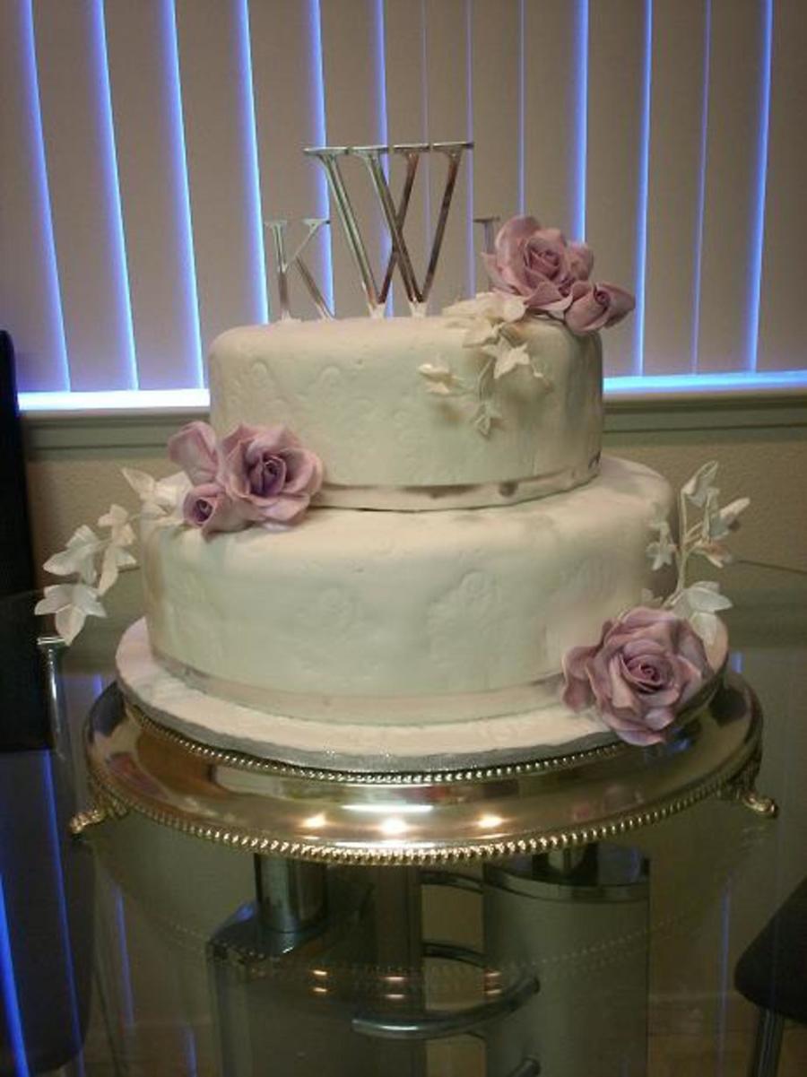 Embossed Fondant Wedding Cake