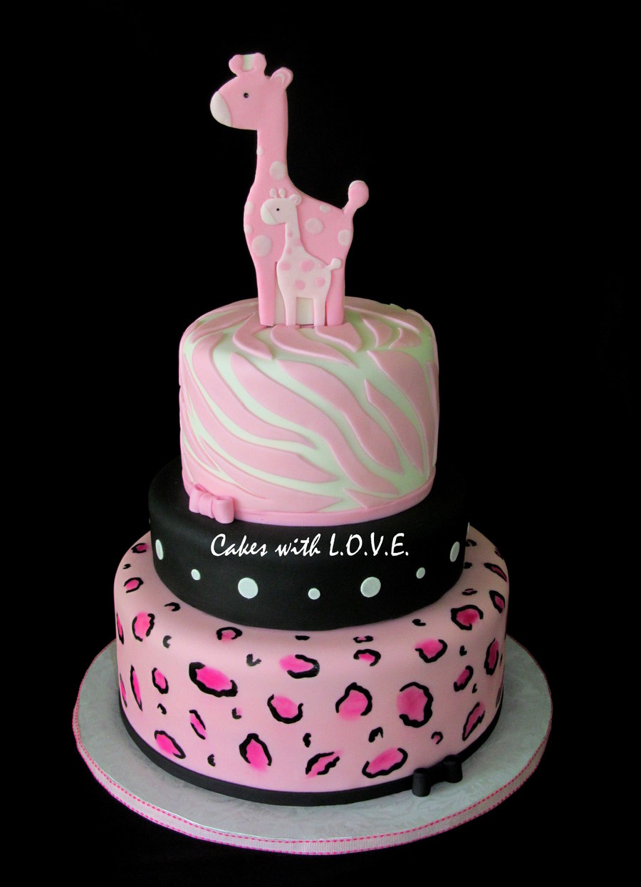 Sweet Safari Pink Baby Shower Cakecentral Com