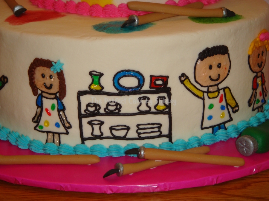 Paint 'n Pottery Cake