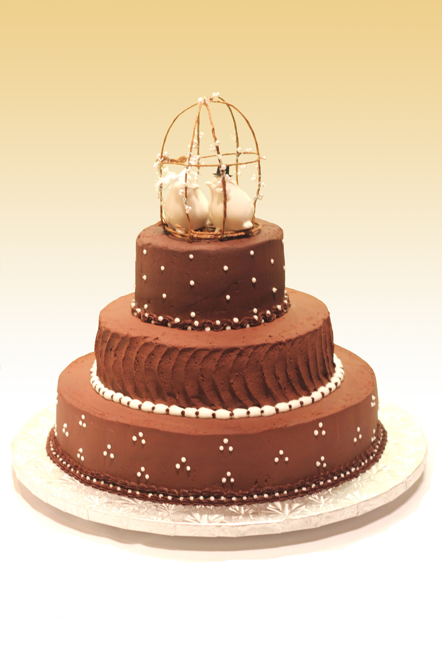 Chocolate/coconut Milk Ganache Frosted Wedding Cake