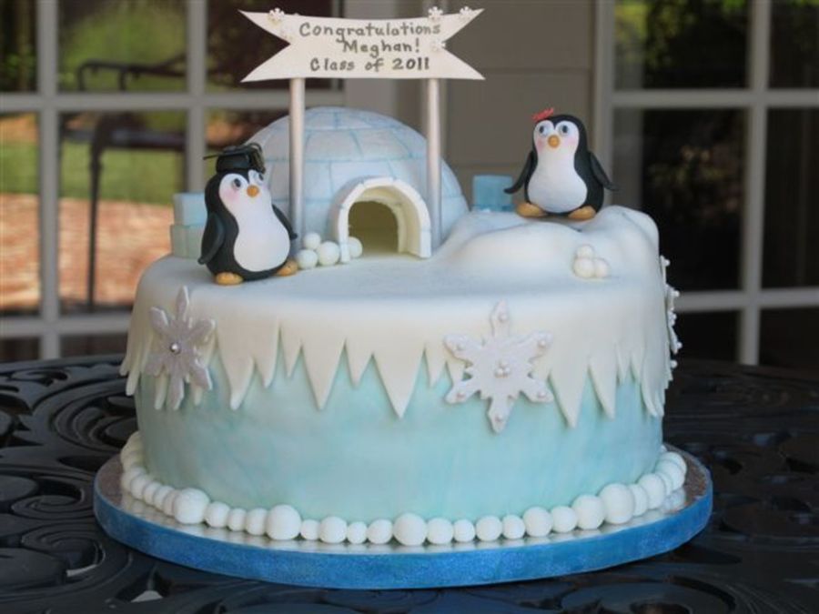 Penguin Graduation Cake Cakecentral Com