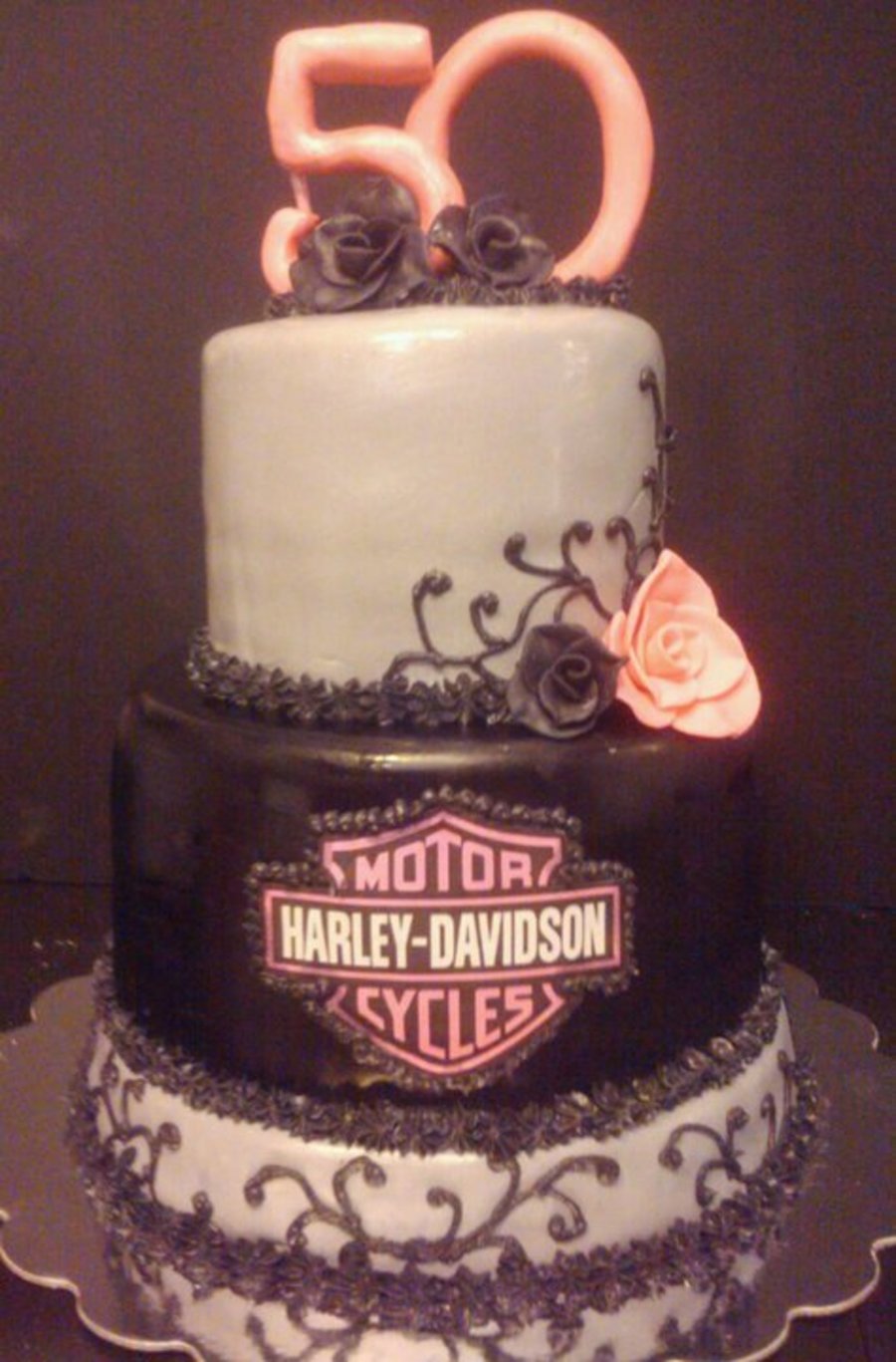 Harley Davidson Womens 50th Birthday Cake Cakecentralcom