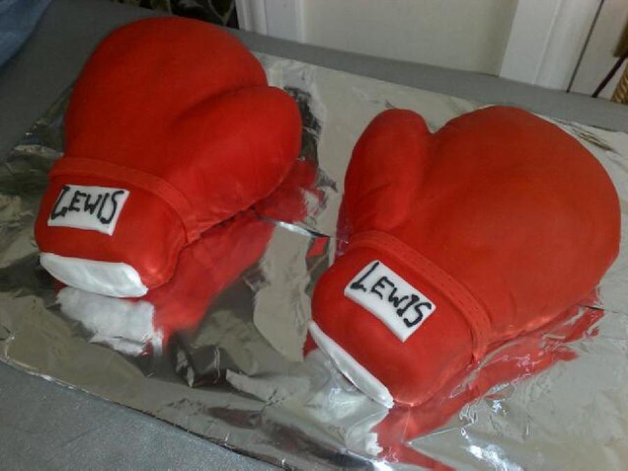 Boxing Gloves Birthday Cake