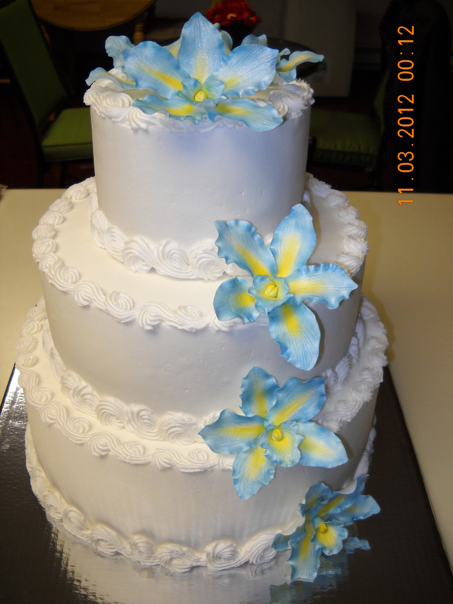 Orchid Wedding Cake 001Jpg - CakeCentral.com