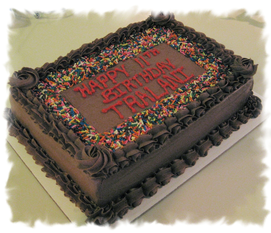 Chocolate Buttercream Sprinkle Cakecentral Com