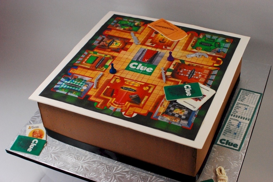Clue Board Game Cake