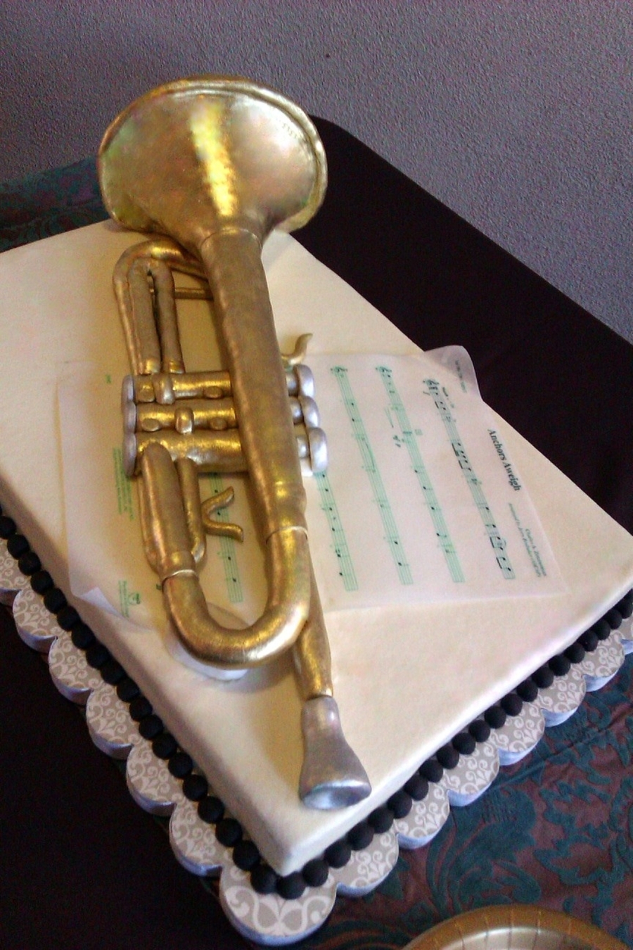 Trumpet Grooms Cake