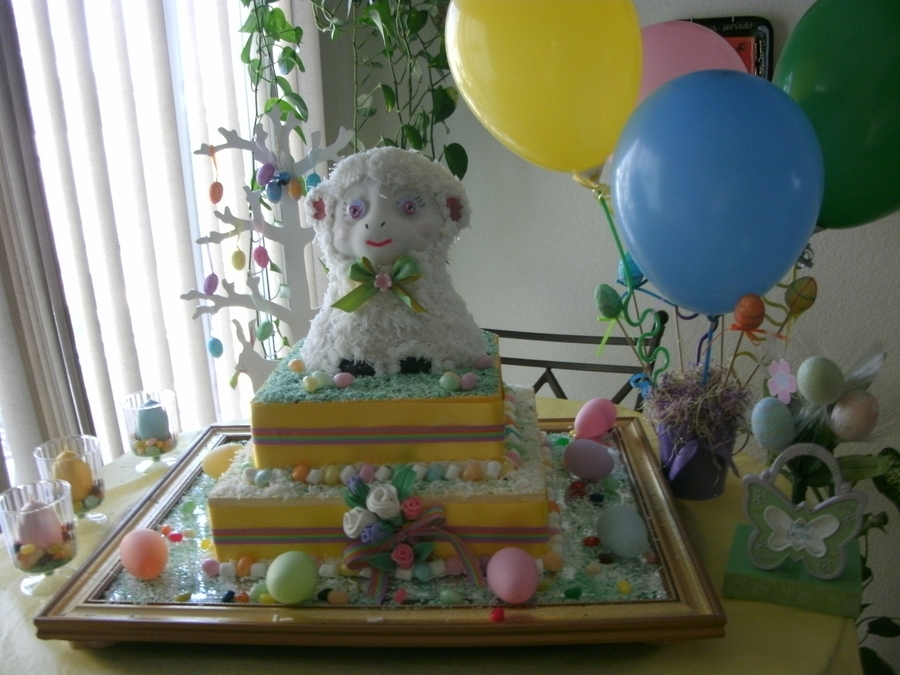 Lamb Easter Coconut Cake