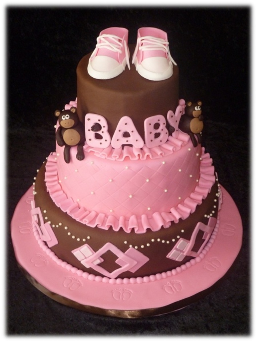 Pink Baby Shower Cake