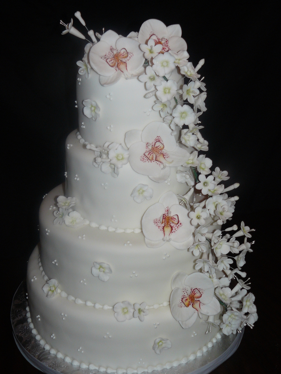 Orchid Wedding Cake - CakeCentral.com