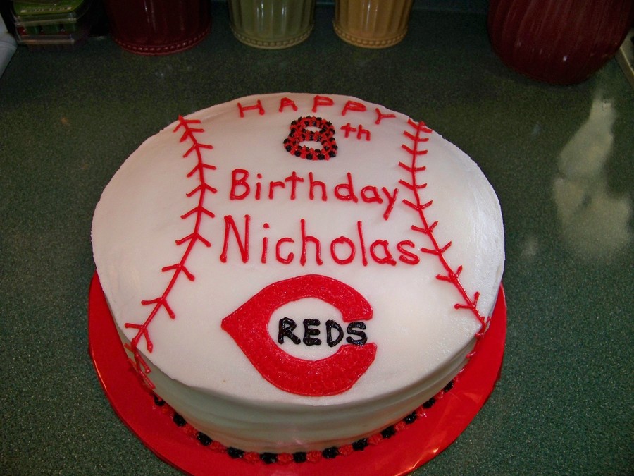 Cincinnati Reds Birthday Cake