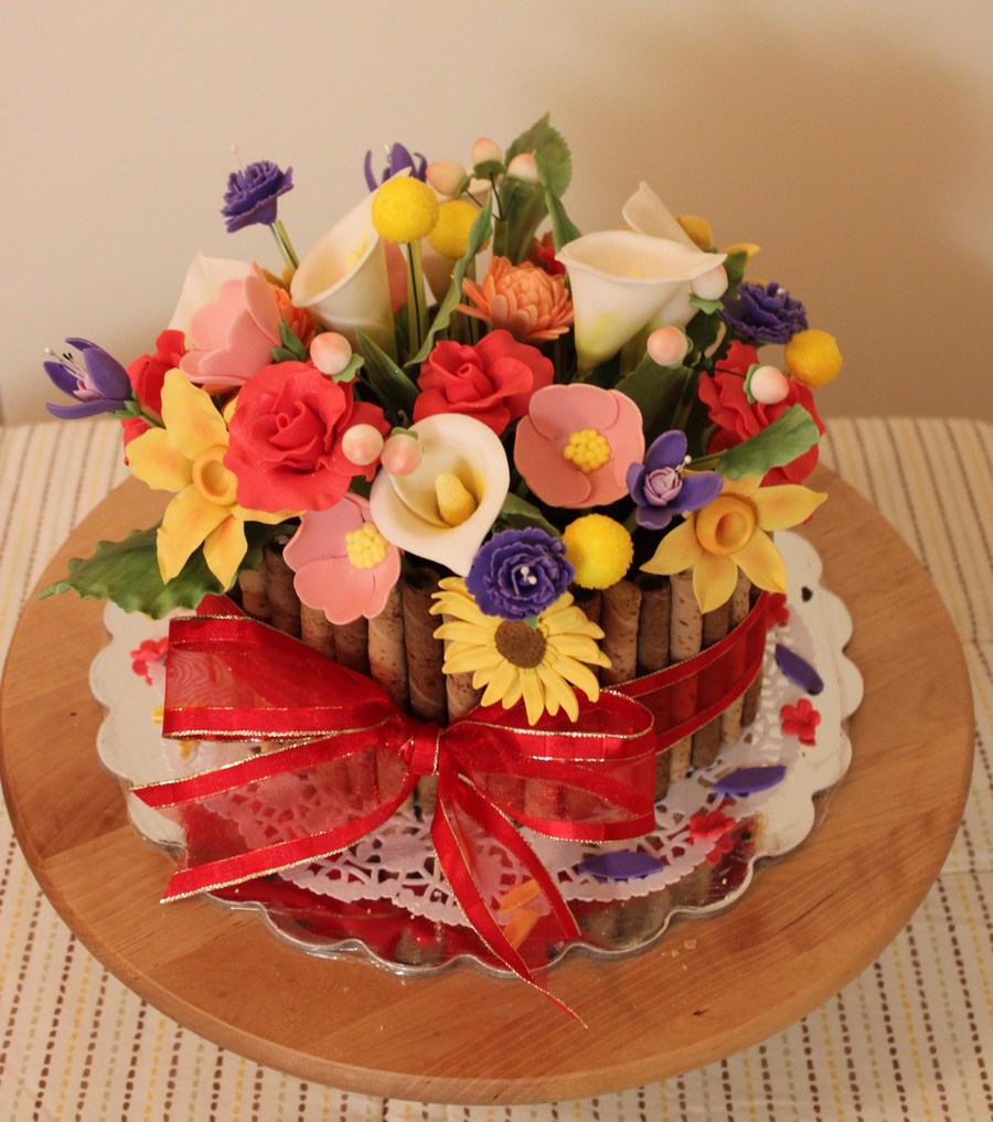Floral Cake Bouquet