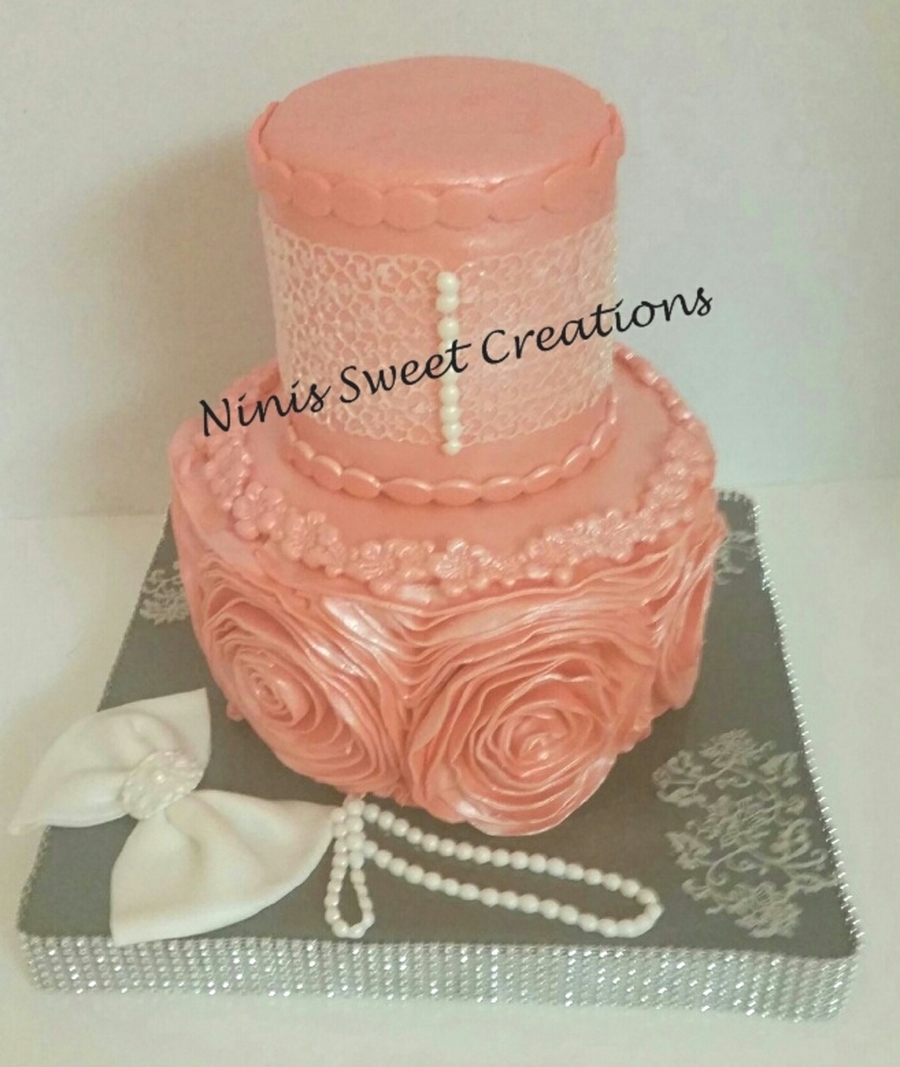 Fondant Rosette Cake