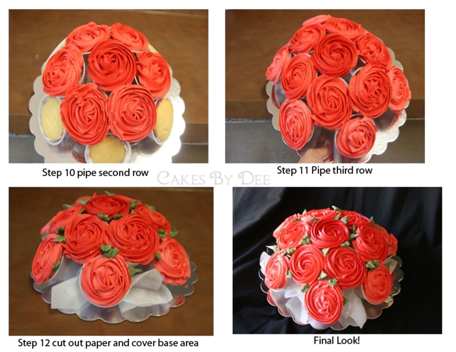 Red Rose Cupcake Bouquet And Tutorial