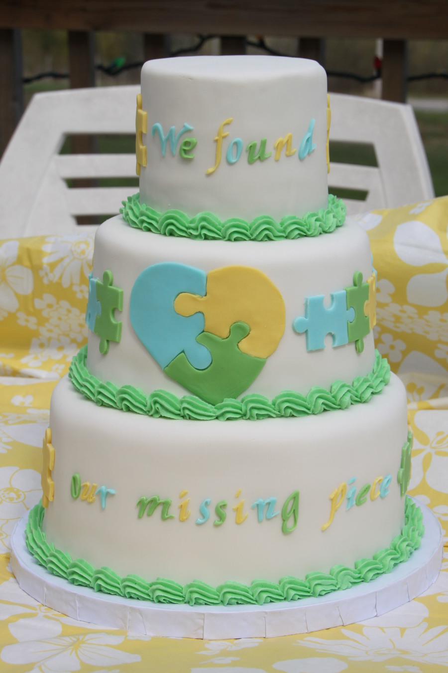 Puzzle Cake For Celebration Of An Adoption - CakeCentral.com