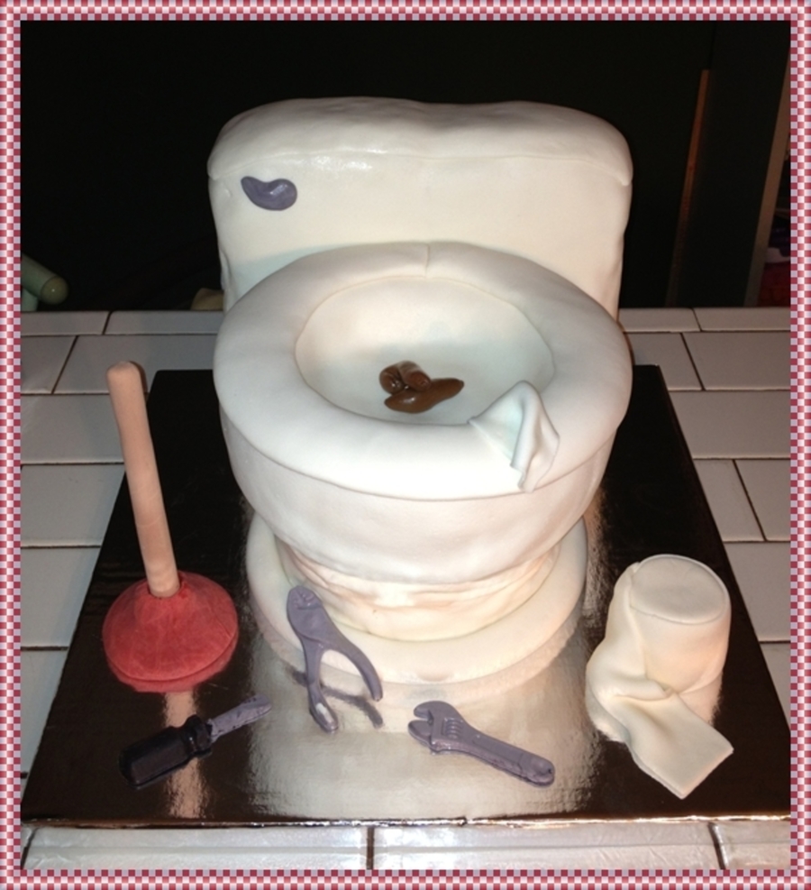 plumber groom s cake