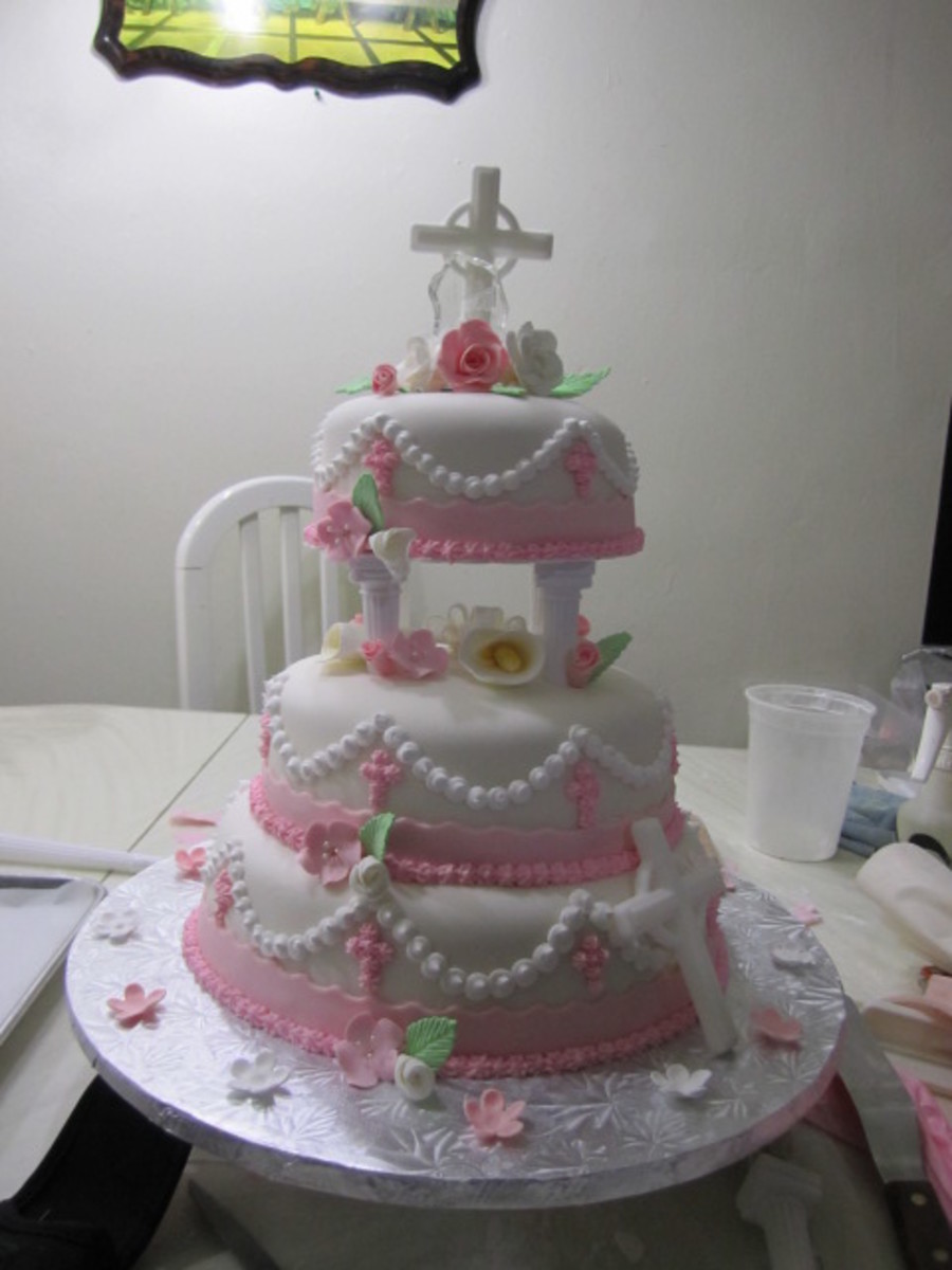 Pink Baptism - CakeCentral.com