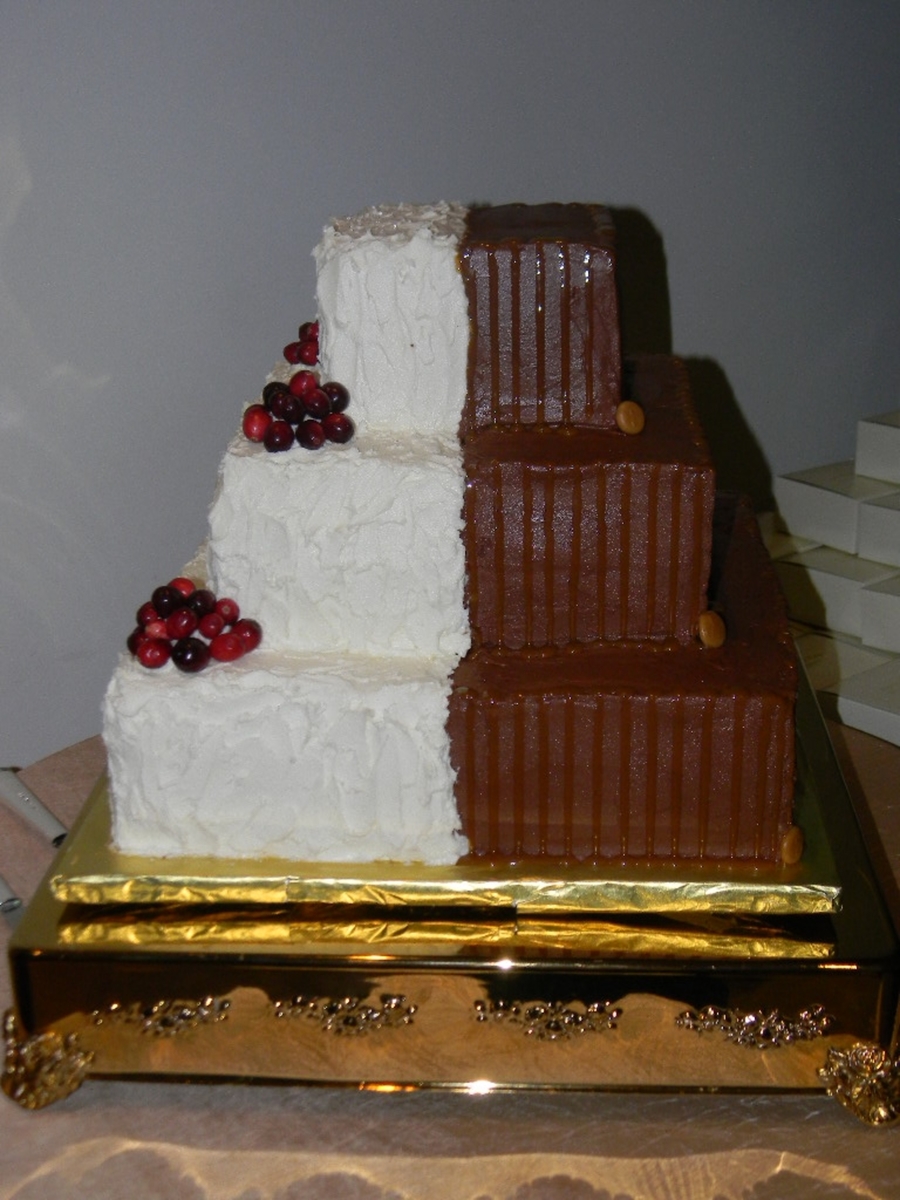 Half And Half Wedding Cake