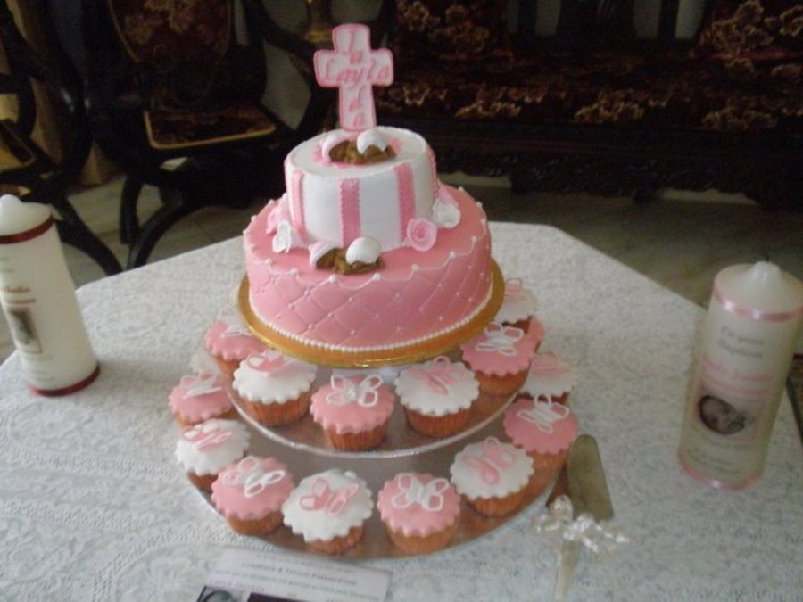 Baptism Cake For Twins