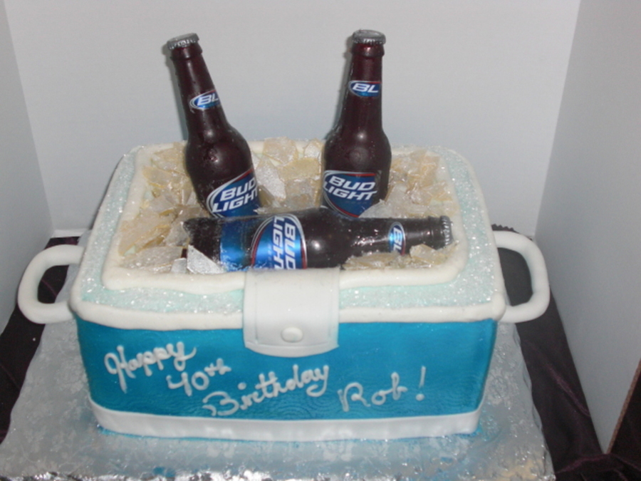 Beer Cooler Cake With Isomalt Bottles