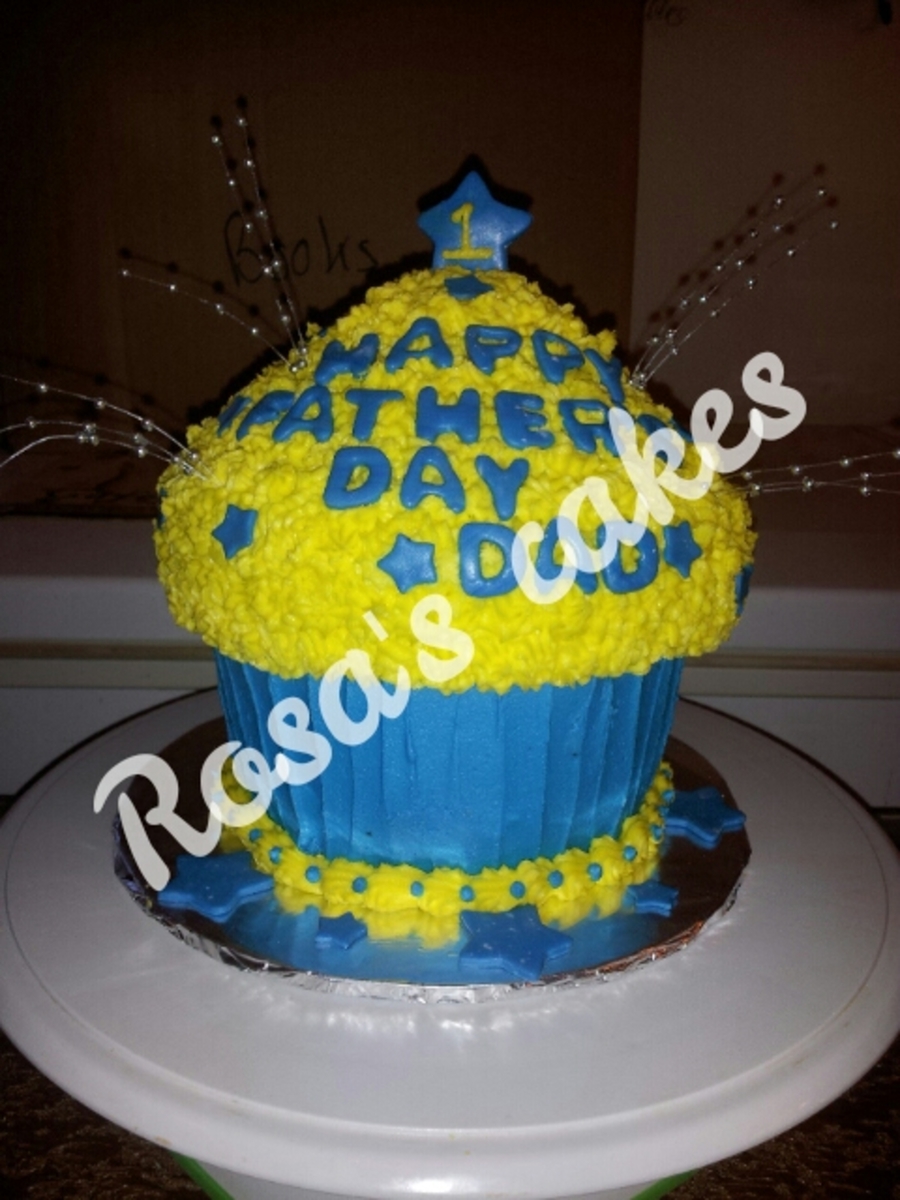 Fathers Day Giant Cupcakes Made For The Hubby Chocolate Cake