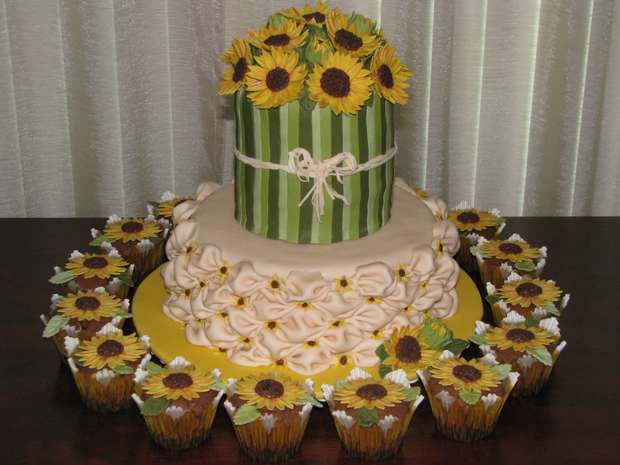 Sunflower Bridal Shower Cake