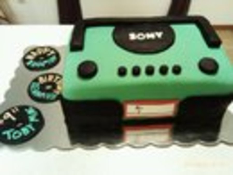Boombox Birthday Cake