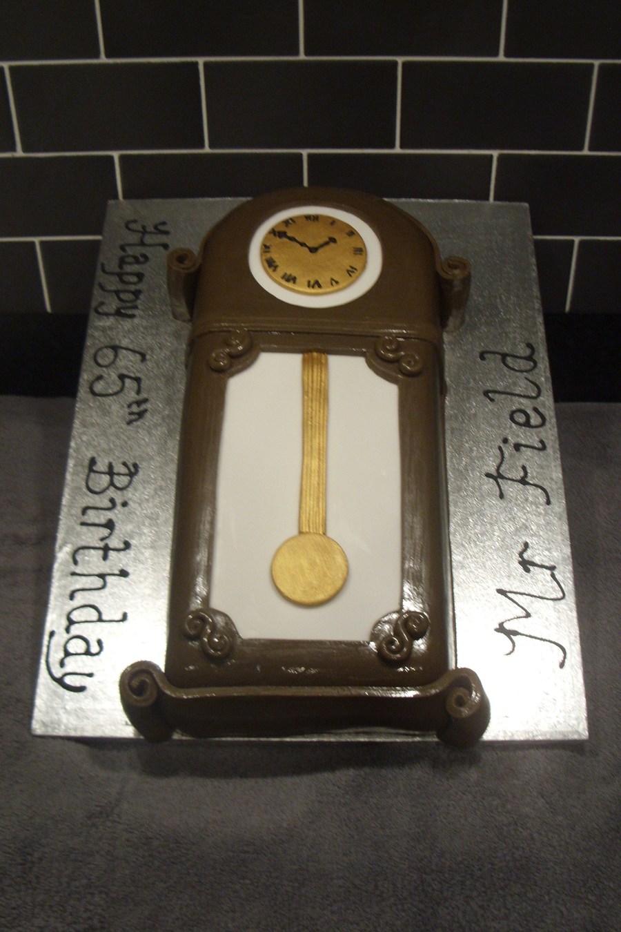 Mr Field's Grandfather Clock Cake