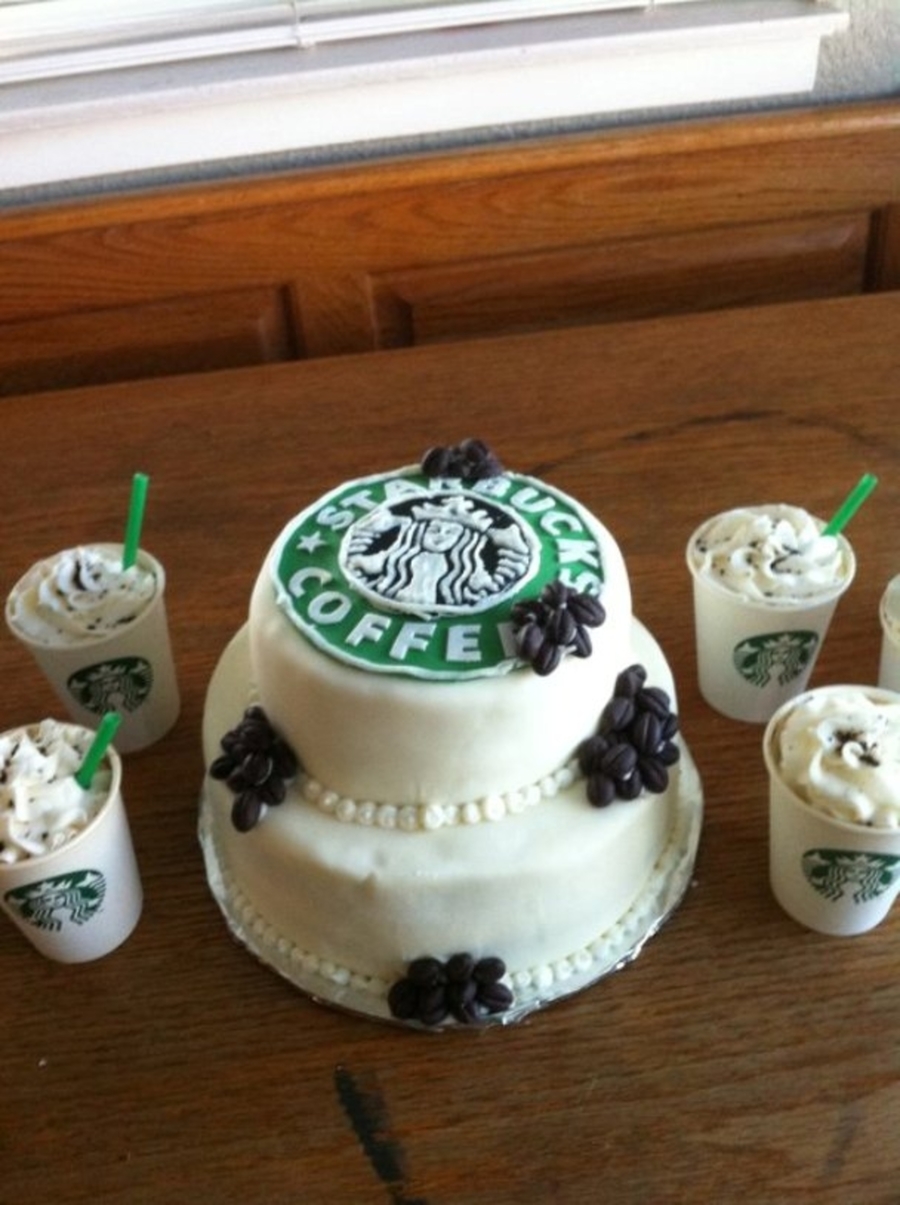 Starbucks Bridal Shower Cake