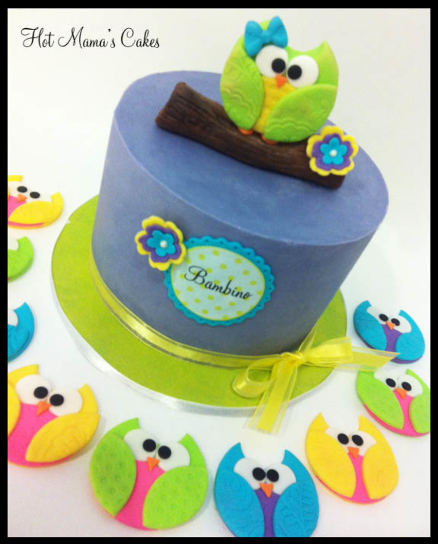 Owl Baby Shower With Cupcake Toppers!