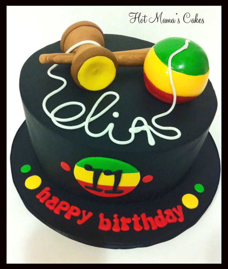 Rastafari Kendama Cake - CakeCentral.com
