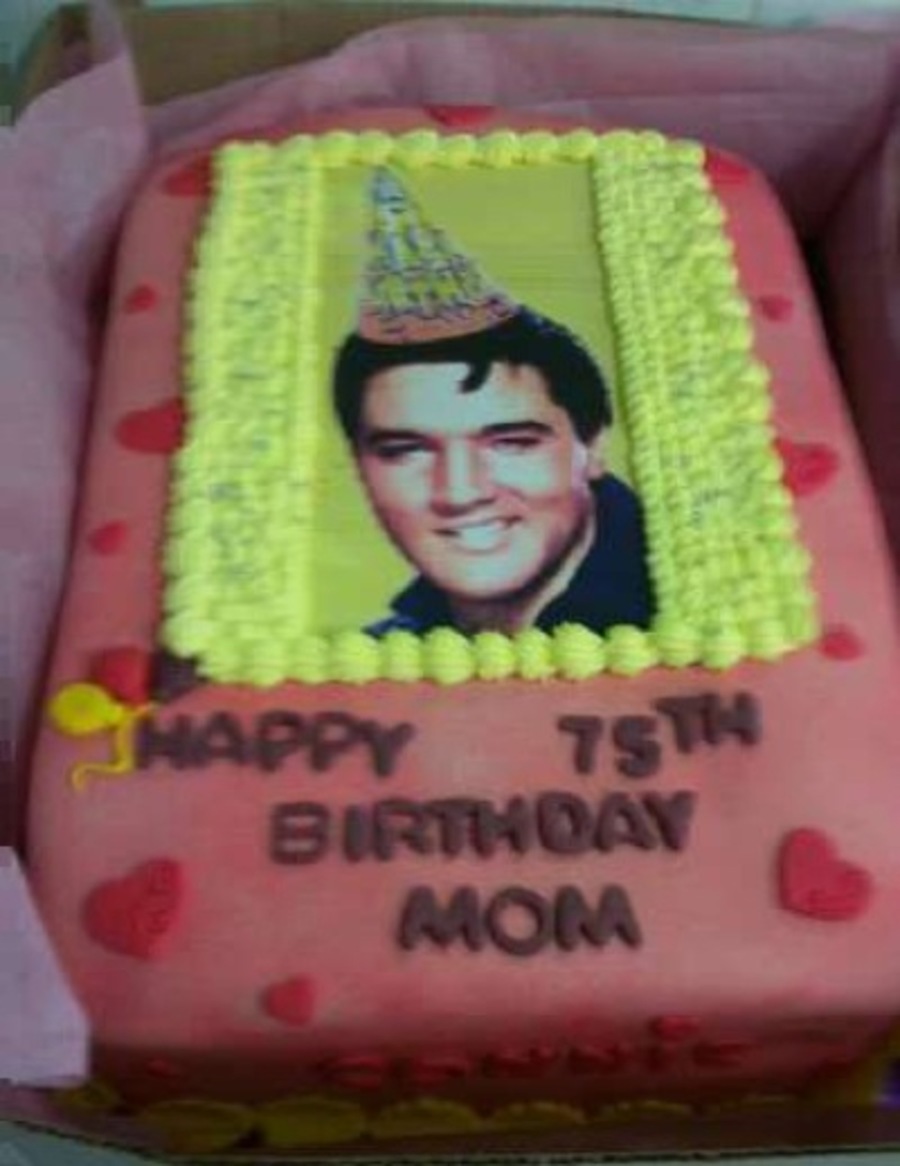 Elvis Fondant Cake Edible Picture