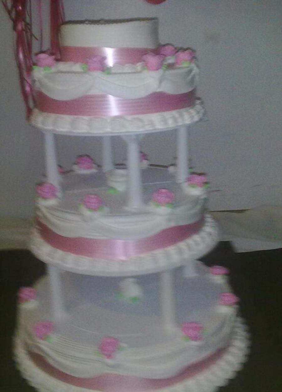 Pink Quinceanera Cake