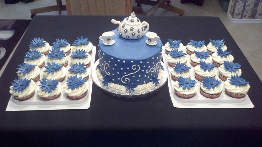 Tea Party Bridal Shower Cake