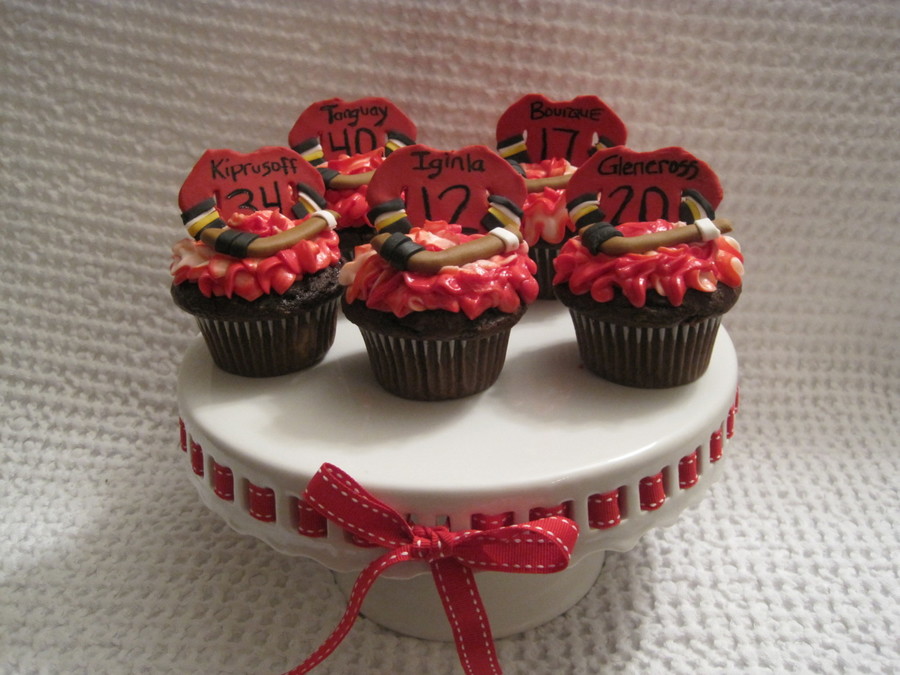 Calgary Flames Cupcakes