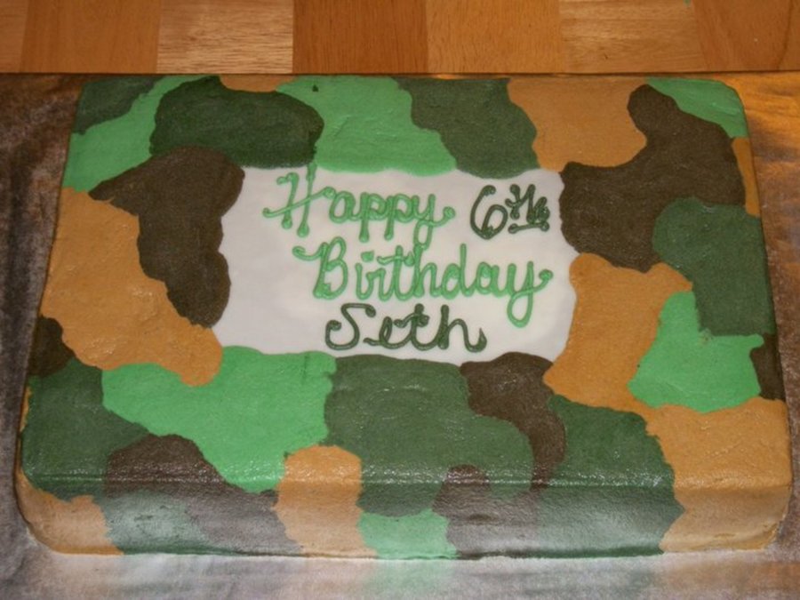 Camoflauge Cake - CakeCentral.com