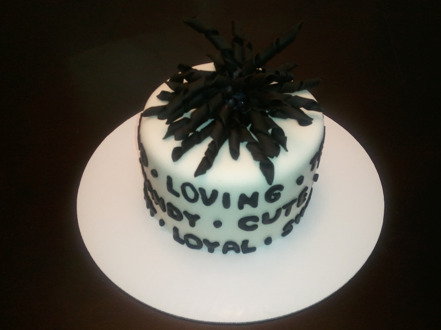 Black And White Birthday - CakeCentral.com