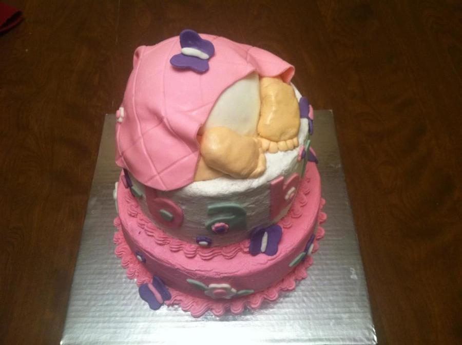 Girl Baby Bum Shower Cake