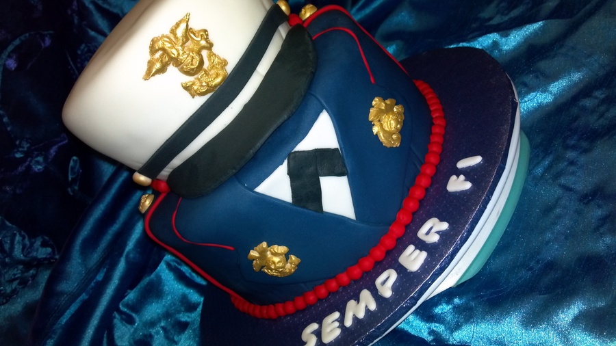 Marine Cake For A Smart And Beautiful Lady Leaving To Boot Camp Anna Is