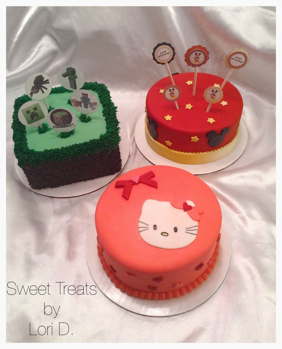 3 Siblings Personal Birthday Cakes