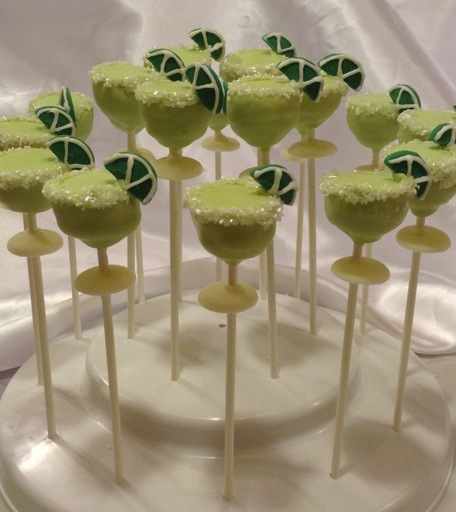 Margarita And Lime Wedge Cake Pops