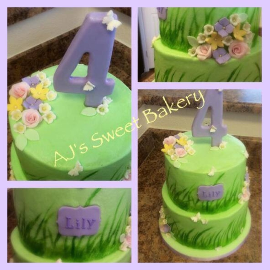 Fairy Garden Theme Cake - CakeCentral.com