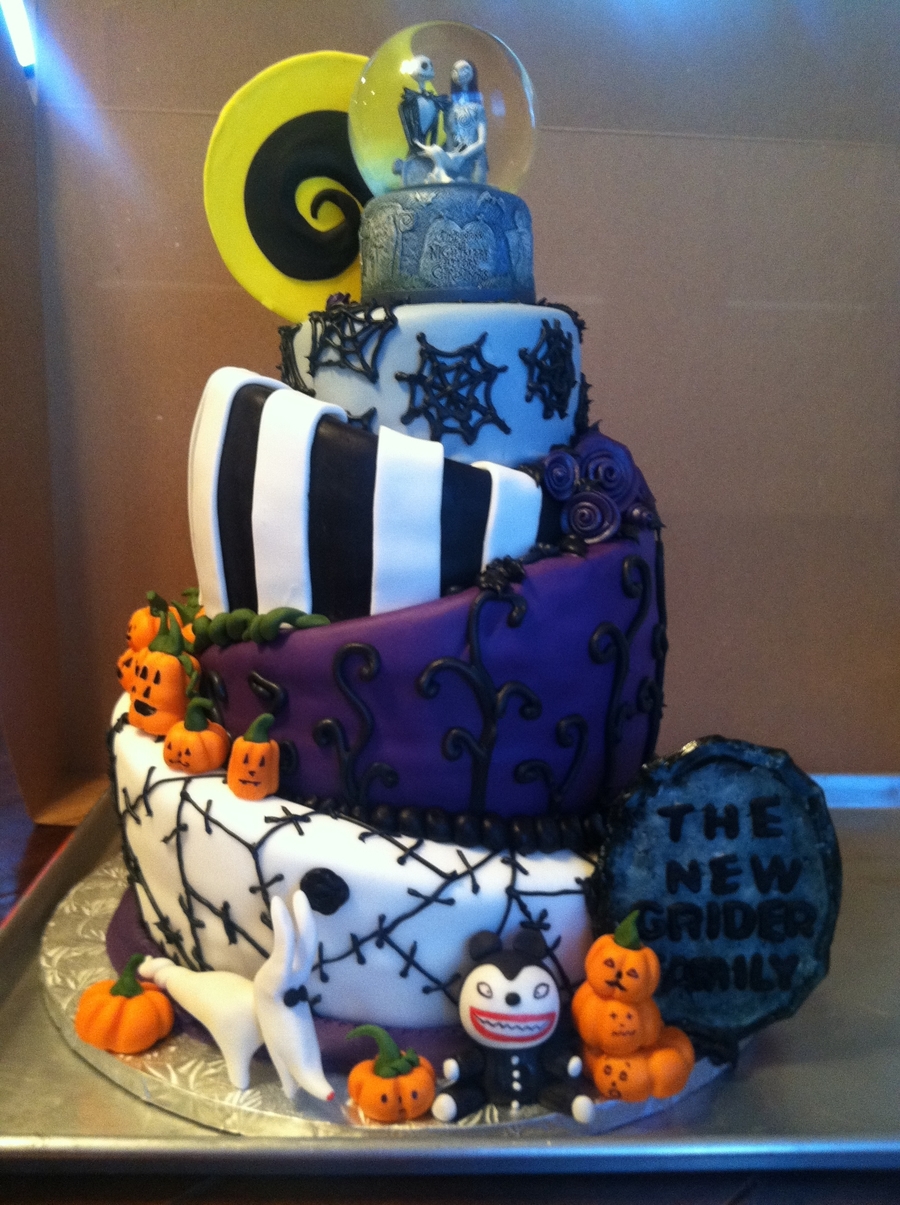 Topsy Turvy Nightmare Before Christmas Wedding Cake CakeCentral