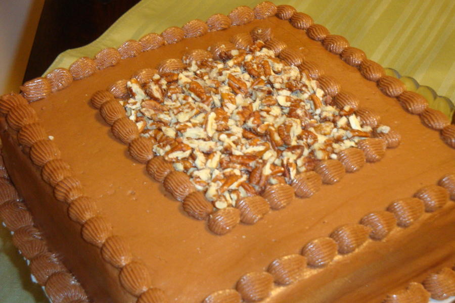 Chocolate Caramel Pecan Cake
