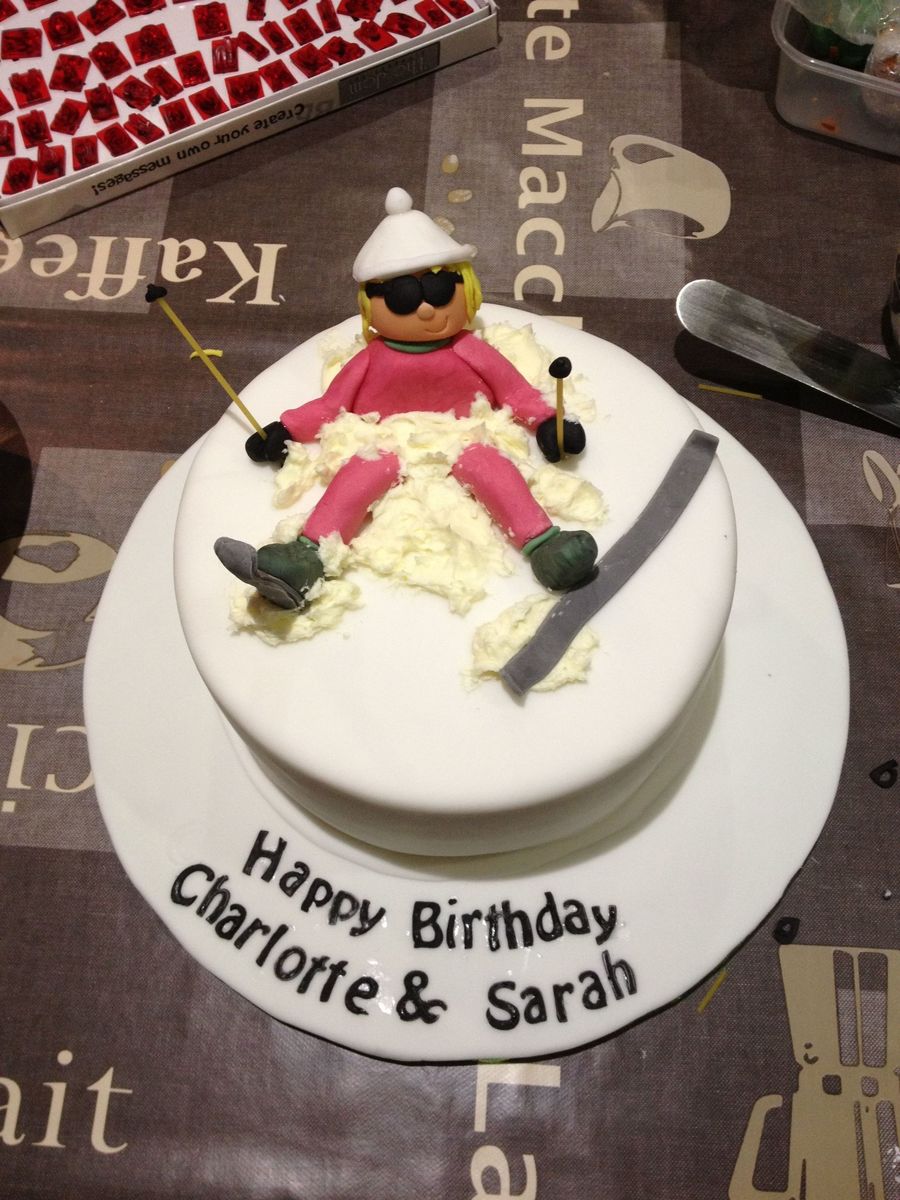 Skiing Birthday Cake Skiing Birthday Cake