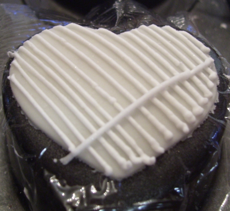 Royal Icing Hearts In Different Stages