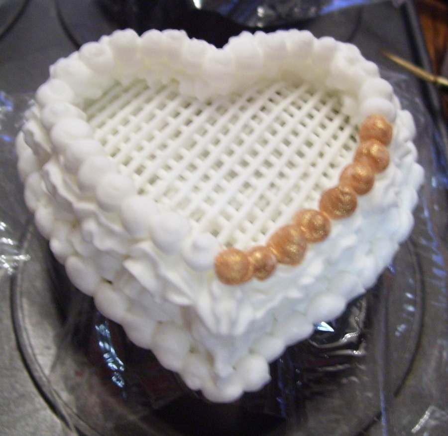 Royal Icing Hearts In Different Stages